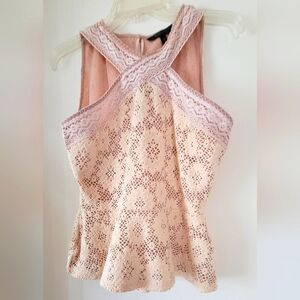 BCBG Peplum Top -- Blush Pink